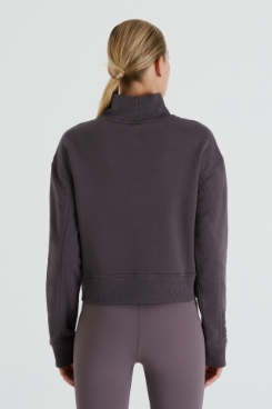 Lori Sweatshirt Lori Dik Yaka Kısa Sweatshirt