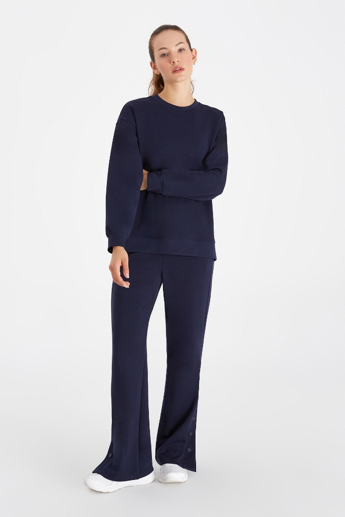 Ellie Sweatshirt Elle Çıtçıt Detaylı Sweatshirt