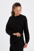 Ellie Sweatshirt Elle Çıtçıt Detaylı Sweatshirt