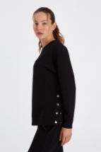 Ellie Sweatshirt Elle Çıtçıt Detaylı Sweatshirt