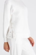 Ellie Sweatshirt Elle Çıtçıt Detaylı Sweatshirt