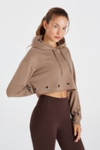 Zoey Kapüşonlu Kısa Sweatshirt Zoey Kapüşonlu Kısa Sweatshirt
