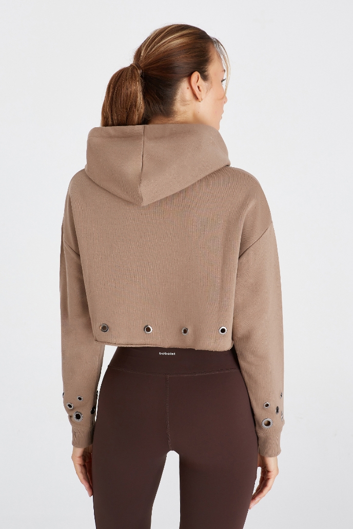 Zoey Kapüşonlu Kısa Sweatshirt Zoey Kapüşonlu Kısa Sweatshirt