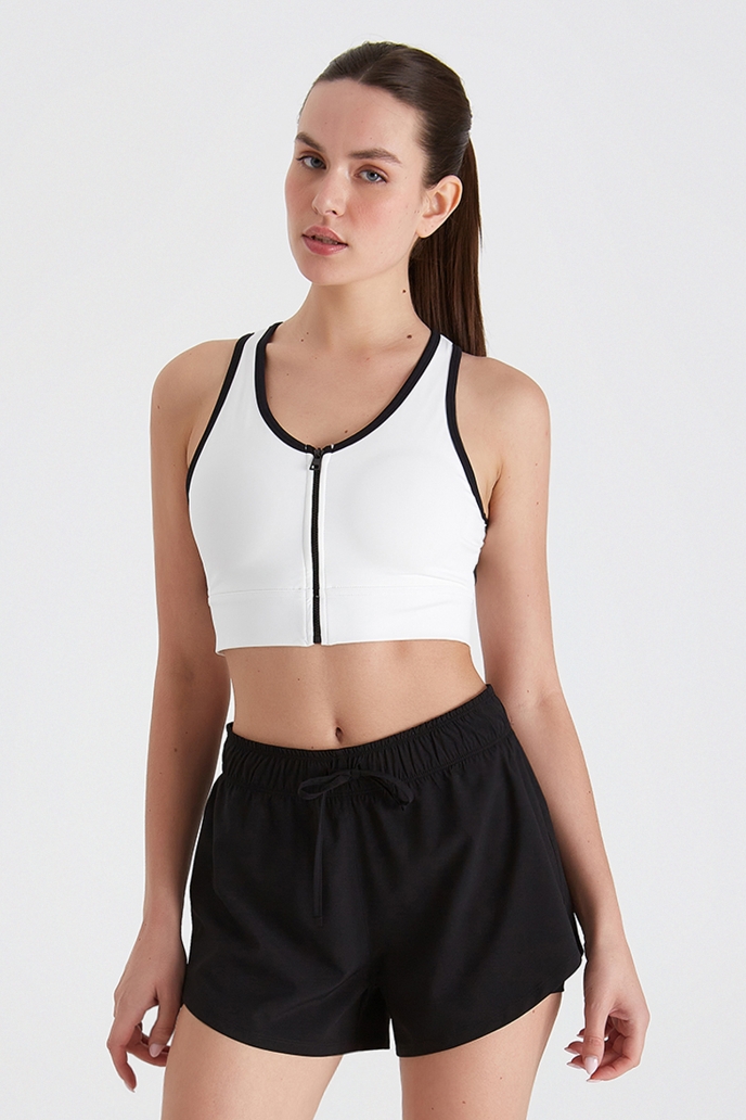 Helen Fermuarlı Bra Helen 2 Renkli Fermuarlı Bra