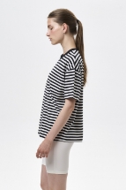 Vilma Çizgili Tshirt Vilma Çizgili Oversize Tshirt