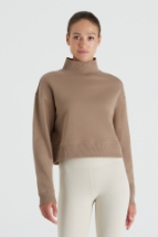 Lori Sweatshirt Lori Dik Yaka Kısa Sweatshirt