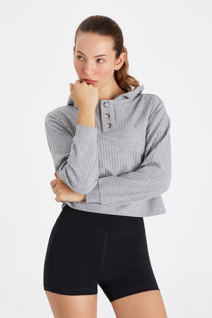 Doris Sweatshirt Doris Düğme Detaylı Sweatshirt