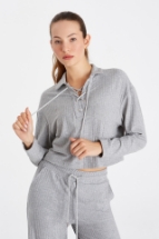 Eva Sweatshirt Eva Bağcık Detaylı Sweatshirt