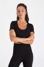 April KK Crop Top April Kısa Kollu Crop Top