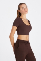 April KK Crop Top April Kısa Kollu Crop Top