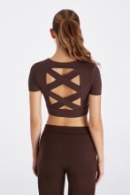 April KK Crop Top April Kısa Kollu Crop Top