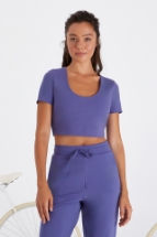 April KK Crop Top April Kısa Kollu Crop Top