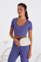 April KK Crop Top April Kısa Kollu Crop Top